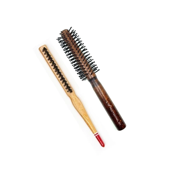 Liva 503& 690 Profesyonel Yanmaz Set Topuz Saç Fırçası-2'li - 2