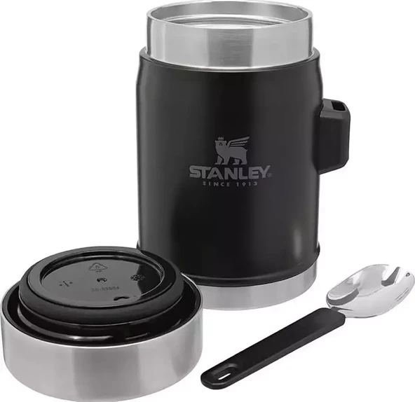 Stanley Classic Yemek Termosu Kaşıklı 0,4 L Siyah - 5