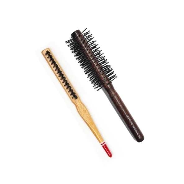 Liva 506& 690 Profesyonel Yanmaz Set Topuz Saç Fırçası-2'li - 2