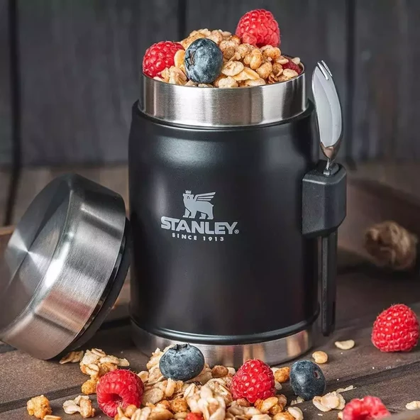 Stanley Classic Yemek Termosu Kaşıklı 0,4 L Siyah - 4