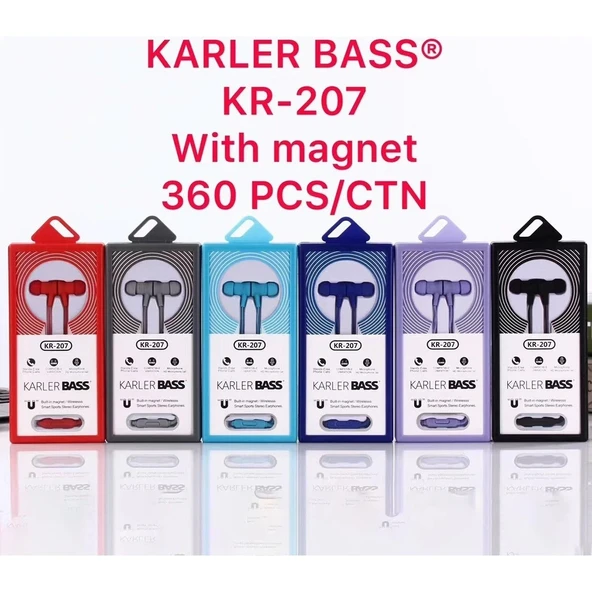 Karler Bass KR-207 Mıknatıslı Kablolu Kulak İçi Kulaklık - Kırmızı - 5