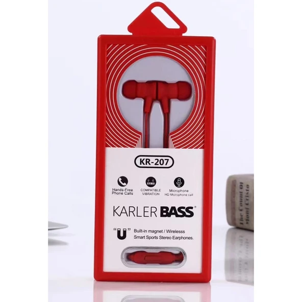 Karler Bass KR-207 Mıknatıslı Kablolu Kulak İçi Kulaklık - Kırmızı - 4