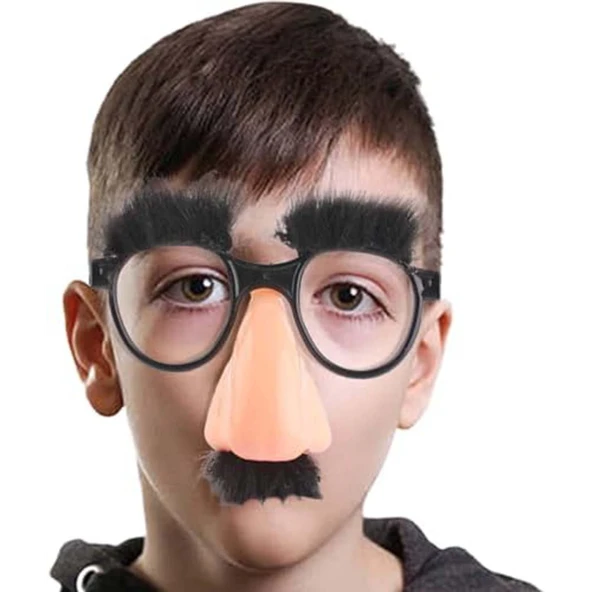 Eğlenceli Kılık Değiştirme Kaş Bıyık Mizah Gözlüğü 9x13 Cm - 5