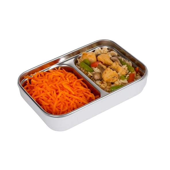Relaxion İki Katlı, Paslanmaz Çelik, Pembe Lunch Box/Yemek Saklama ve Taşıma Kabı 1200 Ml. (304) - 5