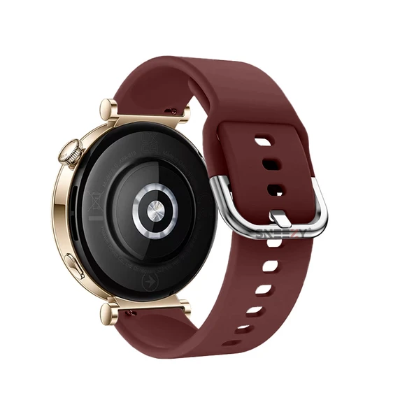 Huawei Watch GT5 Pro 42mm İle Uyumlu Yumuşak PureLux Soft Tokalı Silikon Kordon  Mürdüm - 2