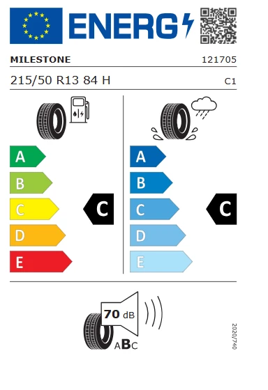 Milestone 215/50 R13 TL 84H Carmile Sport Yaz Lastiği (Beyaz Yazılı) 2025 Üretim - 2