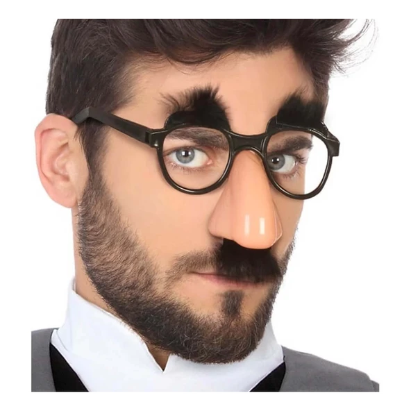 Eğlenceli Kılık Değiştirme Kaş Bıyık Mizah Gözlüğü 9x13 Cm - 3