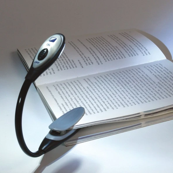 Kitap Okuma Işığı Led Booklight Kıskaçlı Pilli Model Led Işık - 3