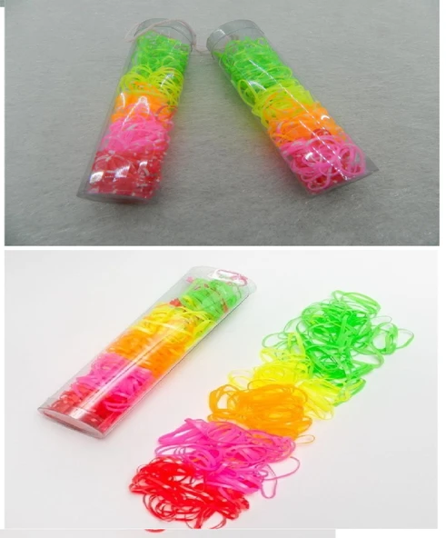 150 Adet Renkli Rainbow Lastik Toka Cimcime Tokası - 2