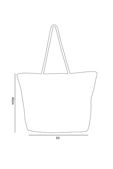 Dijital Baskılı Büyük Boy İçi Astarlı Halat Askılı Kadın Spor Plaj Çantası // 5090 - Resim 5