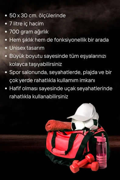Dijital Baskılı Unisex Hafif Seyahat Spor Çantası El Valizi // S05 - 7
