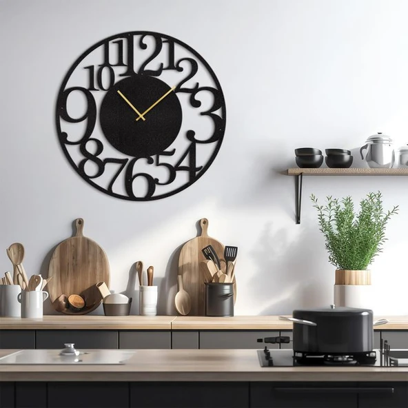 MODERN AHŞAP DEKORATİF DEKOR SAAT