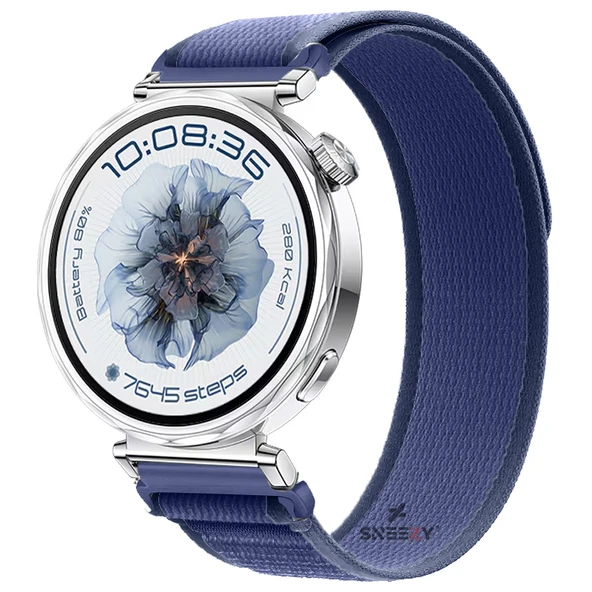 Huawei Watch GT5 41mm Uyumlu Kordon Trail Loop Cırtlı Yumuşak Kumaş Şık Kordon  Lacivert ürün görseli