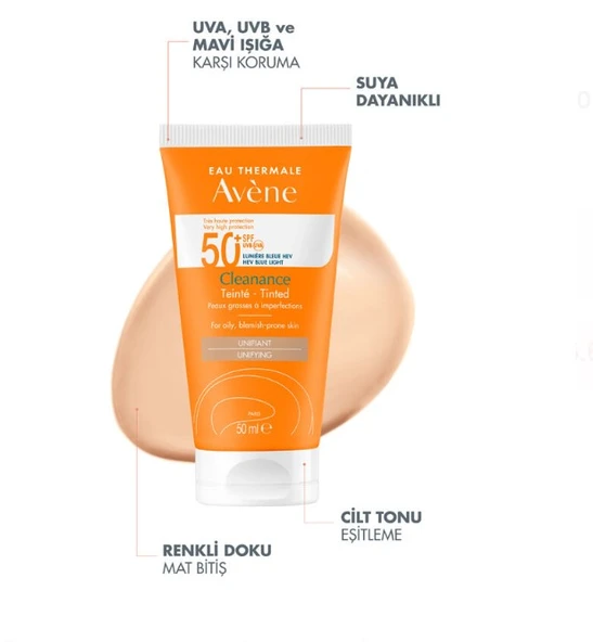 Avène Cleanance Tinted Unifying SPF50+ 50 ml - 2