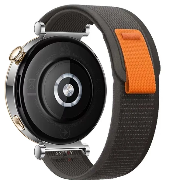 Huawei Watch GT3 42mm Uyumlu 20mm Wander Trail Loop Kordon  Siyah - Resim 2