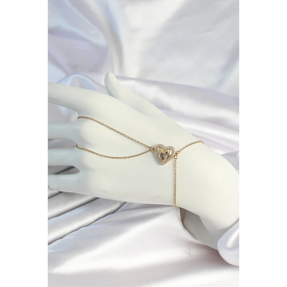 316l Çelik Zincirli Gold Renk Kalp Figürlü Şahmeran - Tj-sn660