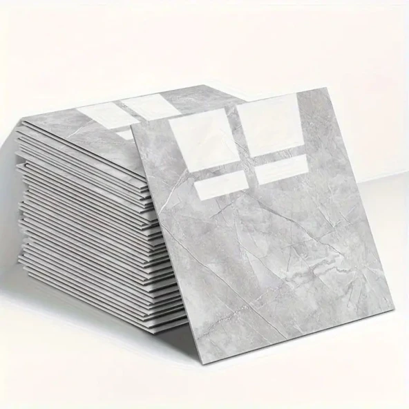 Mermer Desen Duvar Sticker Gri 30 X 30 Cm 1 Adet