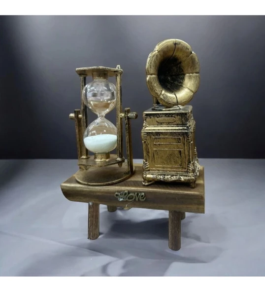 Gramofon Biblolu Kum Saati ürün görseli