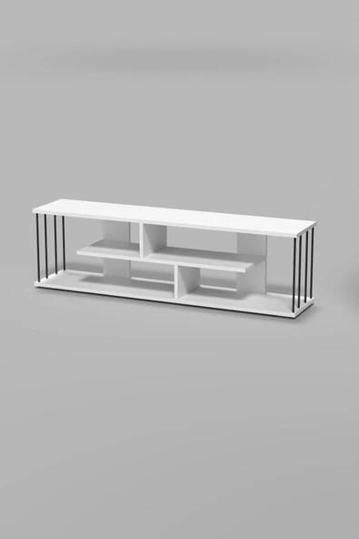 TV SEHPASI TV ÜNİTESİ RAFLI 140 CM GZD BEYAZ