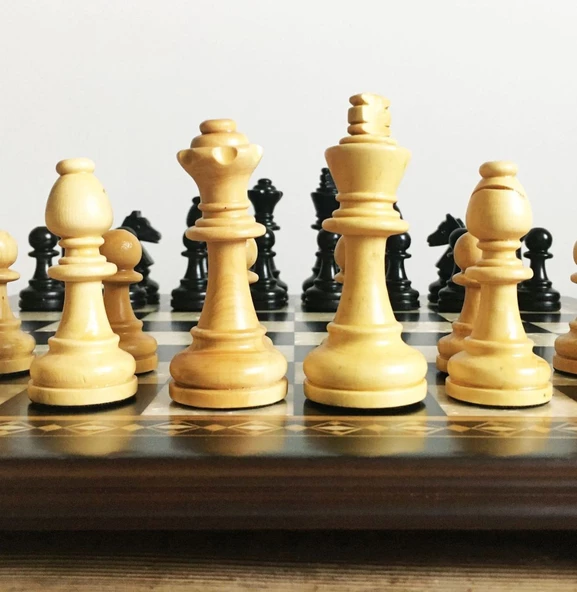 El Yapımı Şimşir Ahşap Satranç Taşı Özel At Büyük 90mm - 6