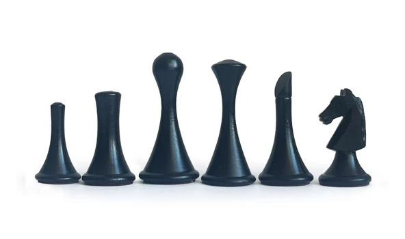 El Yapımı Şimşir Ahşap Soyut Modern Satranç Taşları 77mm - 2