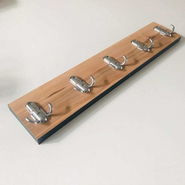 Cesur Ahşap Kapı Arkası Amerikan Askı, 10'lu Duvar Askısı 10X50 cm - 2