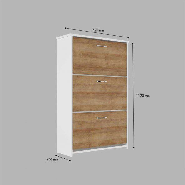 NESLİ 3 Katlı Düşer Kapak Ayakkabılık - 3