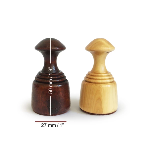 Helena Wood Art Masif Ceviz Sedefli  Dama Takımı 40 cm Kahve-50mm - 4