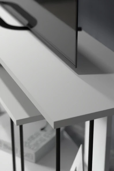 TV SEHPASI TV ÜNİTESİ RAFLI 140 CM GZD PLUS BEYAZ - 4