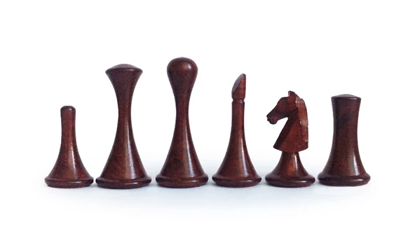 El Yapımı Şimşir Ahşap Soyut Modern Satranç Taşları 77mm - 3