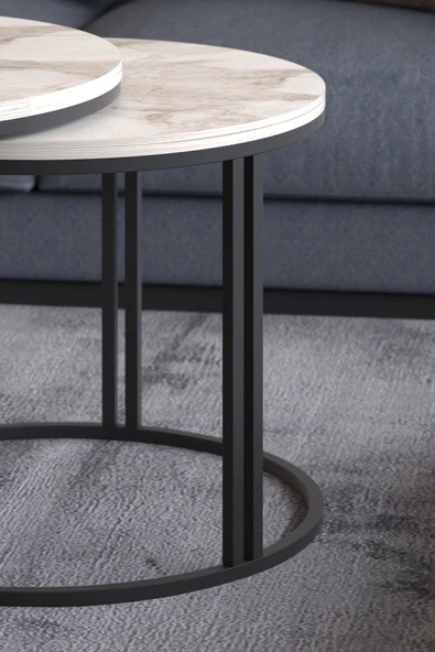 ORTA SEHPA ZİGON SEHPA YAN SEHPA 3 LÜ SET  DOLUNAY EFES - 2