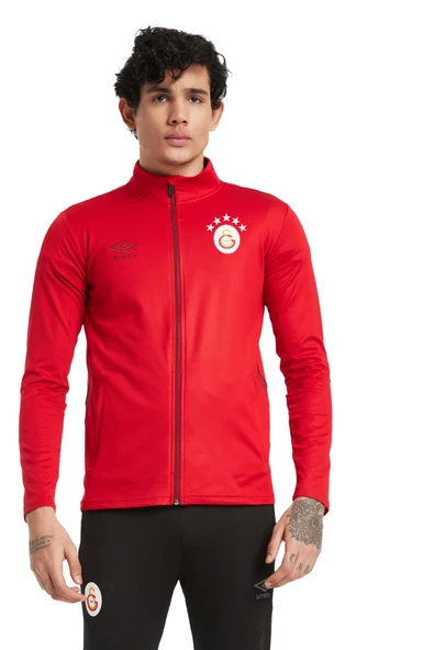 Galatasaray Orijinal Lisanslı Umbro Dik Yaka 5 Yıldızlı Fermuarlı Kırmızı Sweat - 5