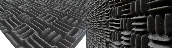 Yanmaz Akustik Labirent Sünger 50mm 70 Dns 100cm x 100cm - 2