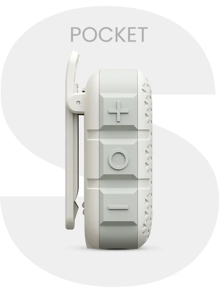 HiFuture Pocket S Kablosuz Bluetooth 5.4 IPX7 Su Geçirmez 5W TWS Taşınabilir Mini Hoparlör Bej - Resim 2