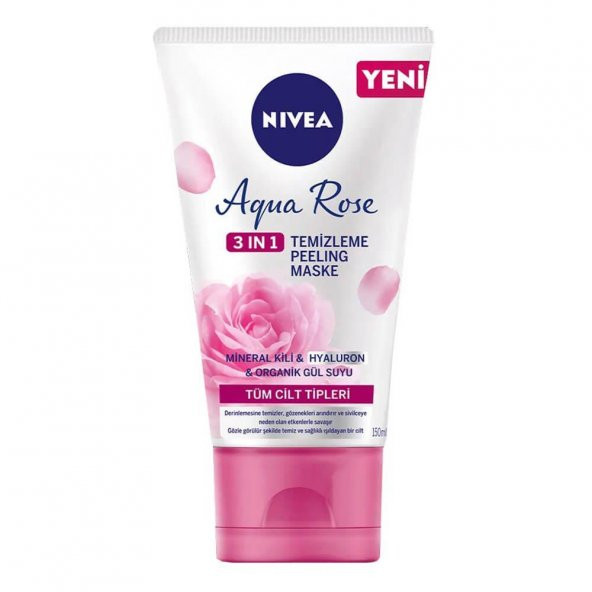 Nıvea Aqua Rose 3 In1 Temizleme Peeling Maske 200 Ml