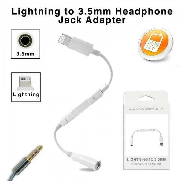 Apple Uyumlu Lightning To Headphone Jack Adaptör Kablo