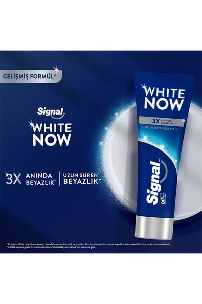 Signal White Now Original Anında Beyazlatıcı Diş Macunu 75ml X4 - 3