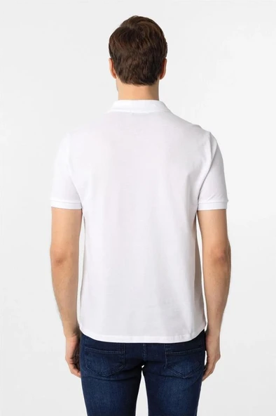 Hipatu Süvari Beyaz Slim Fit Düz Polo Yaka Tişört - 4