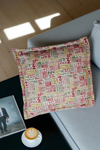 Modern Desenli Renkli Kırlent - 4