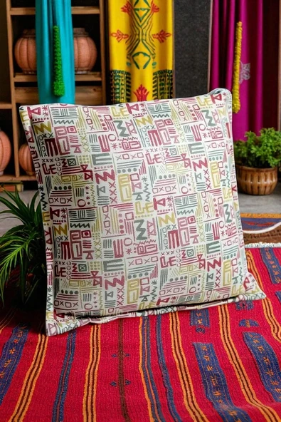 Modern Desenli Renkli Kırlent - 3