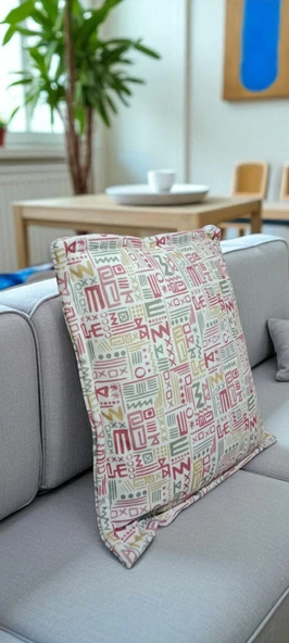 Modern Desenli Renkli Kırlent