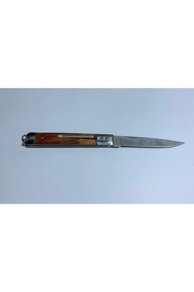 abnturk 19cm Ahşap Renk Katlanır Kamp Çakısı Pratik Açılan Dağcı Outdoor Çakısı Avcı Bıçağı - 2
