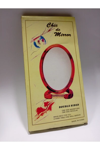 abnturk Çift Taraflı Büyüteçli Ayna 145x105mm Oval Makyaj Kozmetik Aynası Şık Plastik Çerçeveli Güzelik Ayna - 3