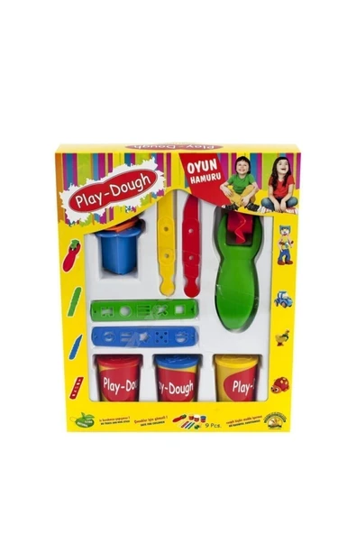 Play Dough Oyun Hamuru Seti 9 Parça 3 Hamur 6 Şekillendirici - 2