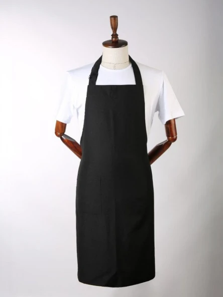 Şef Garson Kafe Aşçı Barista Siyah Önlük - 2