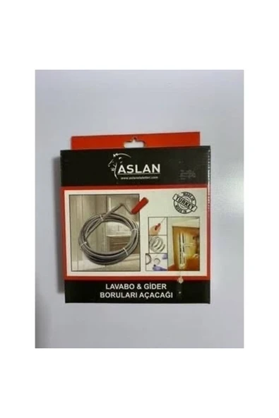 abnturk Aslan Lavabo Ve Gider Boruları Açacağı Çelik Susta 5mt