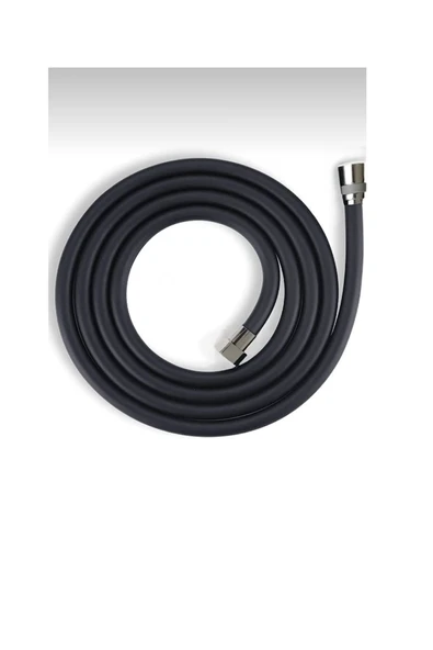abnturk Kopmaz Patlamaz Ömür Boyu Garantili Siyah Renk Banyo Duş Hortumu Spirali Pvc 150cm - 2