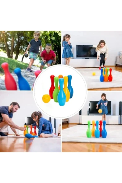 Çıngırak Bowling 8 Parça Oyun Takımı Seti Çocuk Spor Ve Dikkat Oyunu - 2