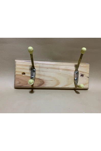 abnturk Ultra Lüks Dekoratif Duvara Monte Ahşap 2 Li Duvar Askısı 20x7cm - 2