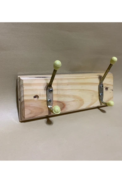 abnturk Ultra Lüks Dekoratif Duvara Monte Ahşap 2 Li Duvar Askısı 20x7cm